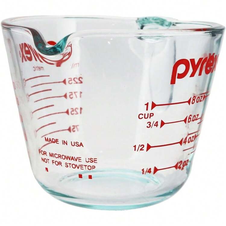 Juego de Tazas Medidoras, 3 unidades, vidrio IRCP - 1 taza - Añade 3