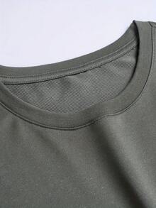 Men's Short-Sleeved T-Shirt With Round Neck And Letter Print Design, Summer Fashion. - Grey - View 4
