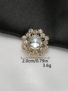 5pcs/Pack Multi-Color & Size Rhinestone Hollow Classical Metal Buttons For Coats & Jackets, DIY Decorative Buttons, Exquisite Craftsmanship, Handmade Sewing Supplies, Garment Accessories - Multicolor - View 26