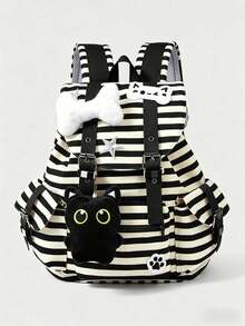 Mochila Casual Versátil, Impermeable y Portátil para Viajes al Aire Libre - Albaricoque negro - Ver 2