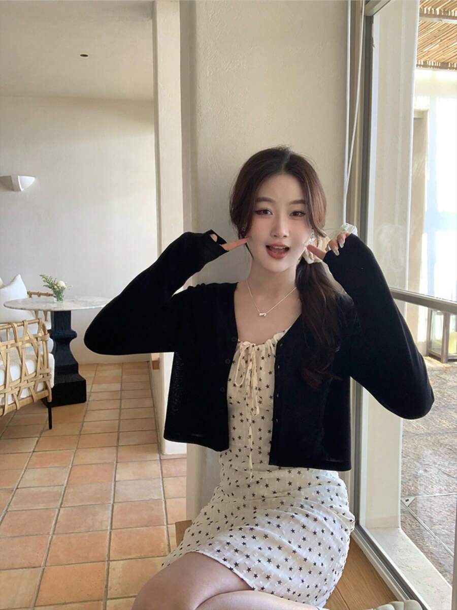 Women Cardigans - Black - View 1