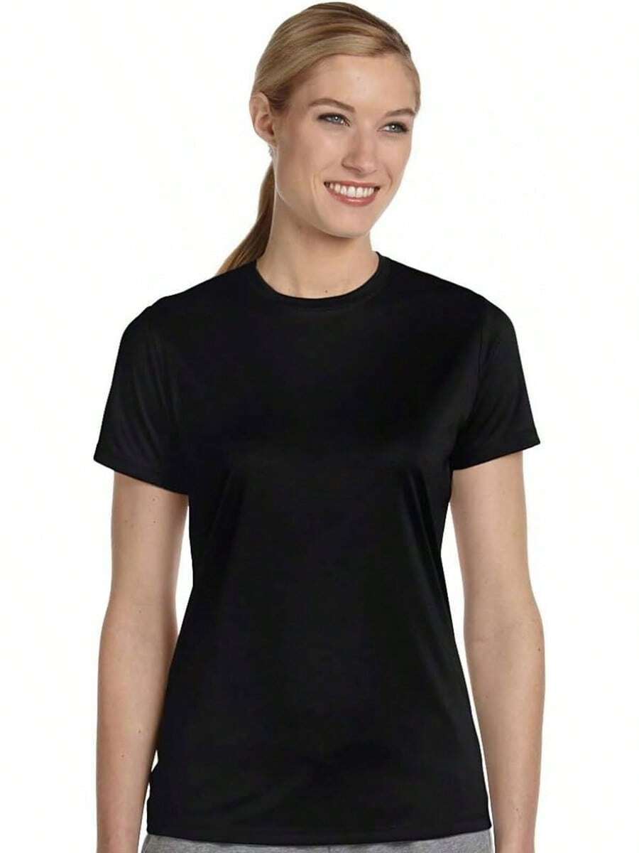 Camiseta de manga corta Cool DRI Performance para mujer de Hanes - Blanco - Ver 1