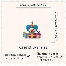 50pcs Circus Theme Cartoon Sticker Set, Vinyl Material, Suitable For Car Decoration, Bumper Stickers, Laptop Stickers, Can Be Used For Party Gifts, Rewards, Easy To Share With Friends - Multicolor - View 5