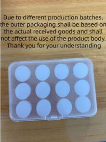 12pcs Reusable Silicone Earplugs, Waterproof, Noise-Reducing, Suitable For Swimming, Moldable, Sleep Protection - A - View 3