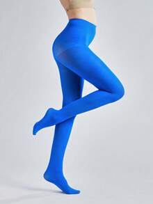 1pc Women's Colorful Velvet Tights, Anti-Snagging, Slimming, Super Elastic, Thick Leggings, Fashionable, Multiple Colors Available - Multicolor - View 13