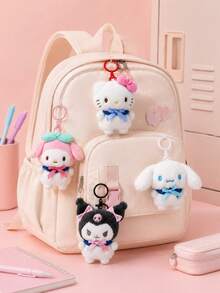 SANRIO 1個 8cm 毛絨包包吊飾，可愛 Hello Kitty/Cinnamoroll/My Melody/Kuromi 柔軟鑰匙圈，蓬鬆卡通吊飾，適合背包、帆布托特包、書包裝飾，可愛風格送給女孩與學生的禮物 - 彩色 - 查看 5