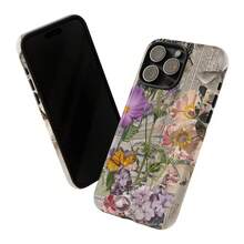 Funda de teléfono con collage floral vintage de mariposas: Estilo Art Déco Botánico para iPhone, HONOR, , OPPO - Multicolor - Ver 3
