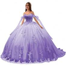 Vestidos de quinceañera de lujo con hombros descubiertos y apliques de encaje hinchado, vestido de baile precioso dulce 16 vestidos - Borgoña Deep - Ver 9