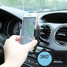 1 pieza Soporte universal multifunción para teléfono de coche de ABS negro, soporte de teléfono para rejilla de ventilación del coche, soporte de teléfono para navegación - A - Ver 3