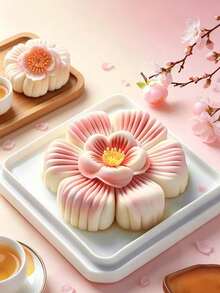 DIY手工矽膠花朵模具套裝 5件組，適用於手工皂、石膏與蠟燭製作，包含玫瑰、蓮花、扶桑花與牡丹花設計 - 繁花模具 - 查看 4