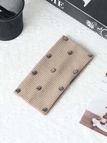 1 peça faixa de cabelo para mulher, estilo punk de rua, versátil, moda, às riscas e cor lisa, acessório para cabelo para exterior - Multicolorido - Ver 11