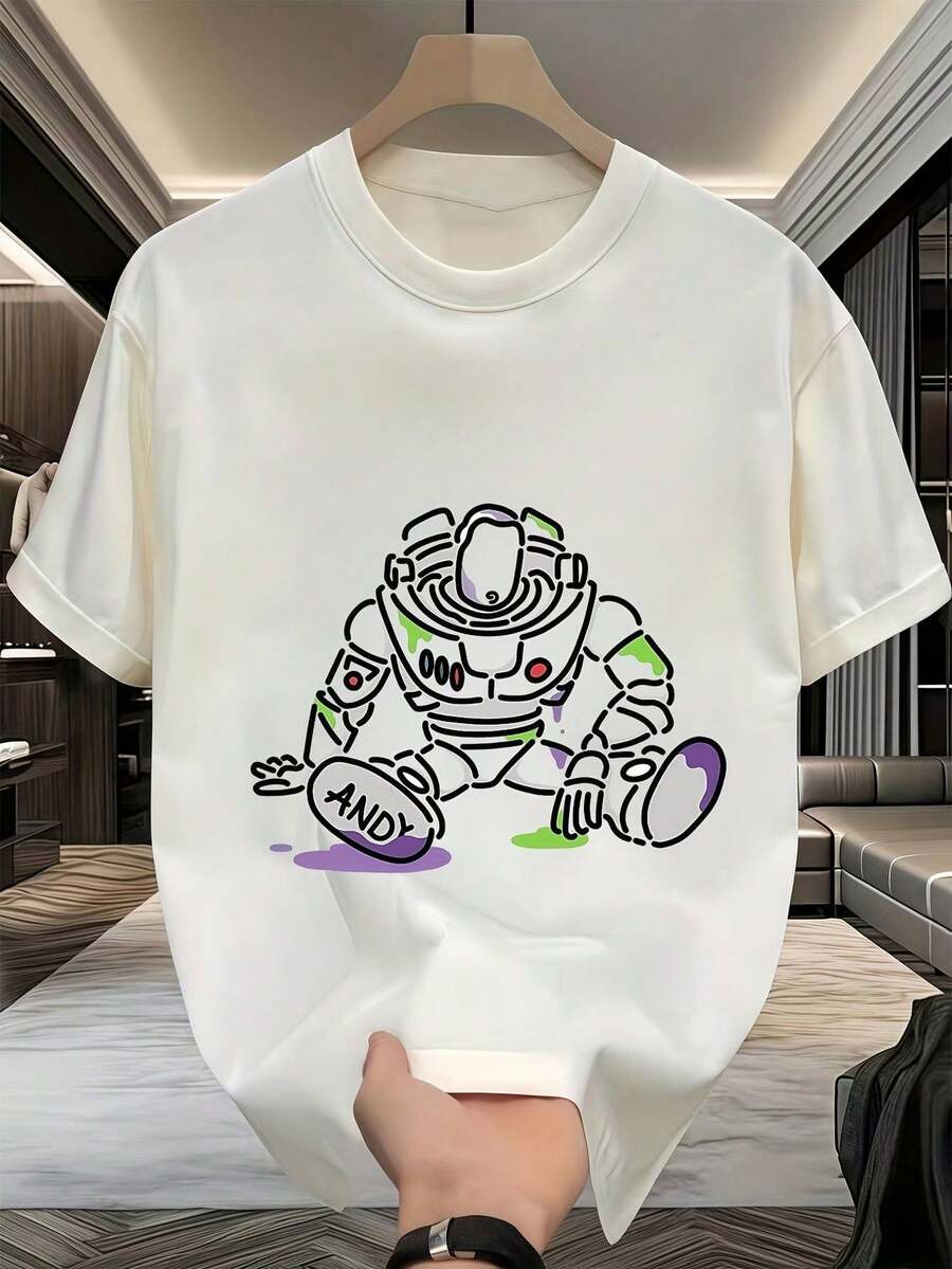 Camiseta Unisex de de Manga Corta y Cuello Redondo – Ideal para Fiestas, Fresca y Transpirable, Básica para Hombres, Uso Casual Diario, Regalo de Cumpleaños Perfecto - Blanco - Ver 1