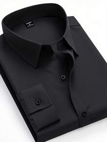 anfinity Mode Elegante camisa de vestir blanca de manga larga para uso formal o de oficina con cuello de camisa, camisas de negocios, camisa casual de negocios para hombres, otoño, ceremonia - Blanco - Ver 28