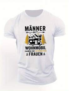 Cool Short-Sleeved Men'S T-Shirt For Summer - 白色 - 查看 1