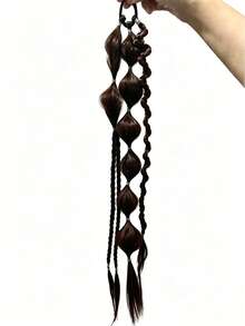 24inch European And American Style Faux Hair Braided Ponytail, Fashion Boxer Braid Wig For Women - 彩色 - 查看 14
