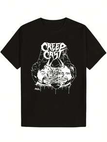 Camiseta para hombre con el diseño de los Papa Meat Creep Cast, hecha de tela, lavable a máquina, adecuada para canadienses, regalo de Pascua perfecto para papás, mamás, amigos y más, 6.35 o - Negro - Ver 1