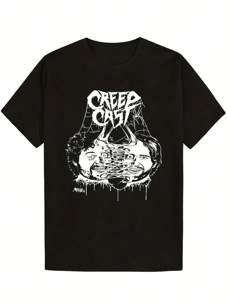Camiseta para hombre con el diseño de los Papa Meat Creep Cast, hecha de tela, lavable a máquina, adecuada para canadienses, regalo de Pascua perfecto para papás, mamás, amigos y más, 6.35 o - Negro - Ver 1