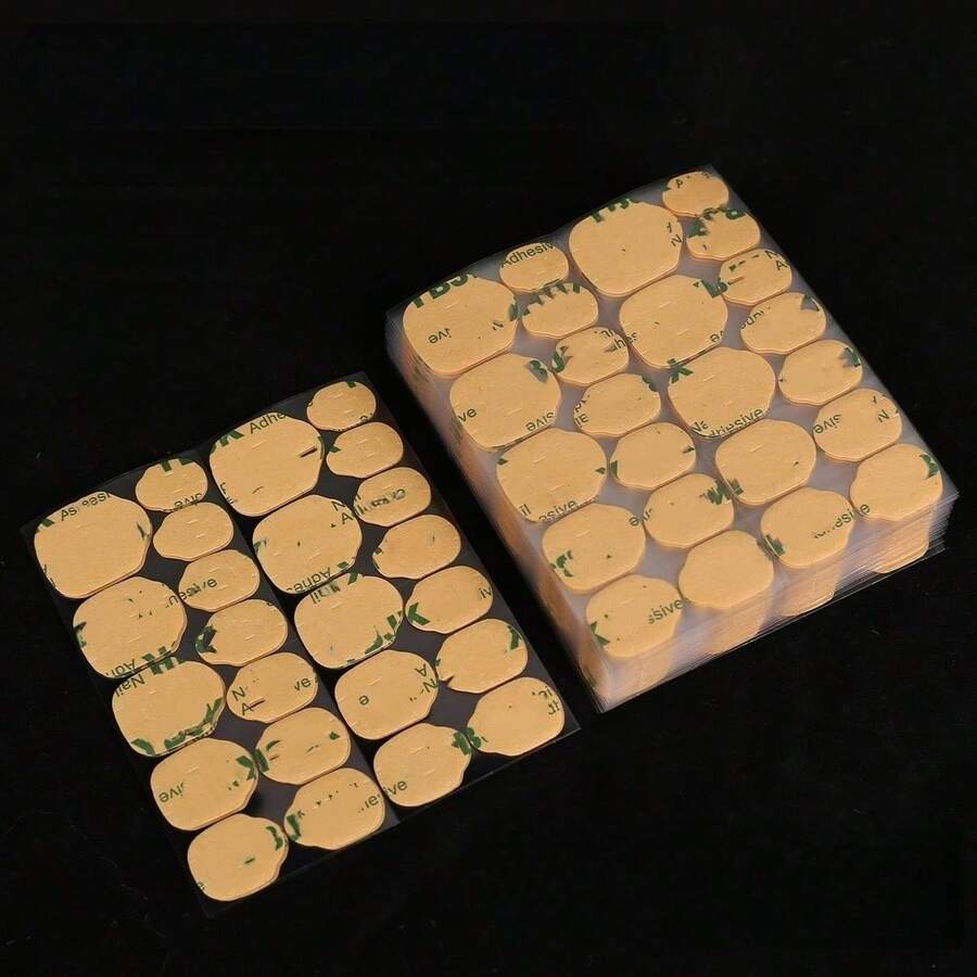 264/24片雙面強力黏貼貼紙，人造指甲固定貼，透明果凍貼，適用於穿戴式指甲，可移除式貼條 - 多色 - 查看 1