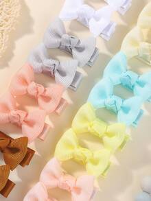 bilicaca 20pcs Mini Bow Hair Clips For Kids, Cute Cartoon Girls Hair Clips Set, Hair Accessories, Full Coverage Clips, No Damage To Hair, Hair Clips Hair Accessories For Girls, Hair Styling, Multi-Color Combination Versatile Headwear Suitable For Daily Wear - Multicolor - View 11