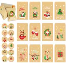 48 pezzi Etichette regalo di Natale, Etichette regalo di Natale, Decorazioni per biglietti regalo di Natale, Adesivi regalo di Natale autoadesivi, Regali di Natale per donne, uomini, mamma - Visualizzare 3