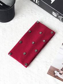 1 peça faixa de cabelo para mulher, estilo punk de rua, versátil, moda, às riscas e cor lisa, acessório para cabelo para exterior - Multicolorido - Ver 10