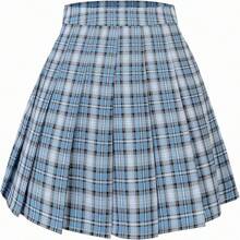 Hoerev - Falda Corta Plisada de Cintura Alta para Mujer y niña - Negro - Ver 16