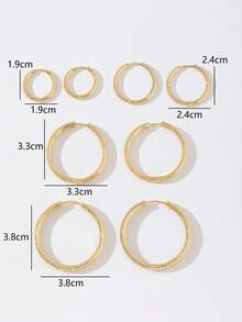 2pcs High-Quality Rhinestone Hoop Earrings, Minimalist Chic Luxury Earrings, Elegant Earrings - Silver - View 8