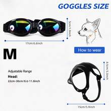 Adjustable Pet Helmet And Goggles Set, UV Protection Anti-Collision Dog Helmet Suitable For Dogs, Cats Outdoor Motorcycle Riding, Dog Supplies, Cat Toys, Cat Accessories - Multicolor - View 8