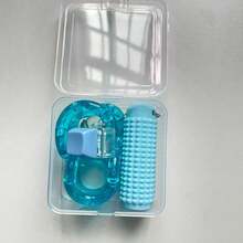 桃粉色盒裝壓力舒緩組合，多功能感官紓壓玩具套組，便攜式吊飾按摩器，解悶療癒禮物，適合壓力舒緩 - 彩色 - 查看 6
