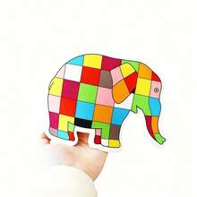 2Pcs Felt Hand Puppets, Emma The Plaid Elephant, Perfect For Classroom Storytelling, Themed Party Gifts, Decorations, And Back-To-School Essentials. - Multicolor - View 4