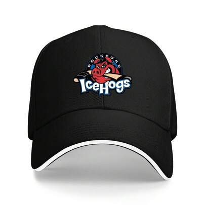 Unisex Fishing Sandwich Baseball Cap - IceHogs Rockford Stylish Polyester Duckbill Hat, Adjustable Trucker Hat Outdoor Sports/Parties/Hiking/Beach Vacation