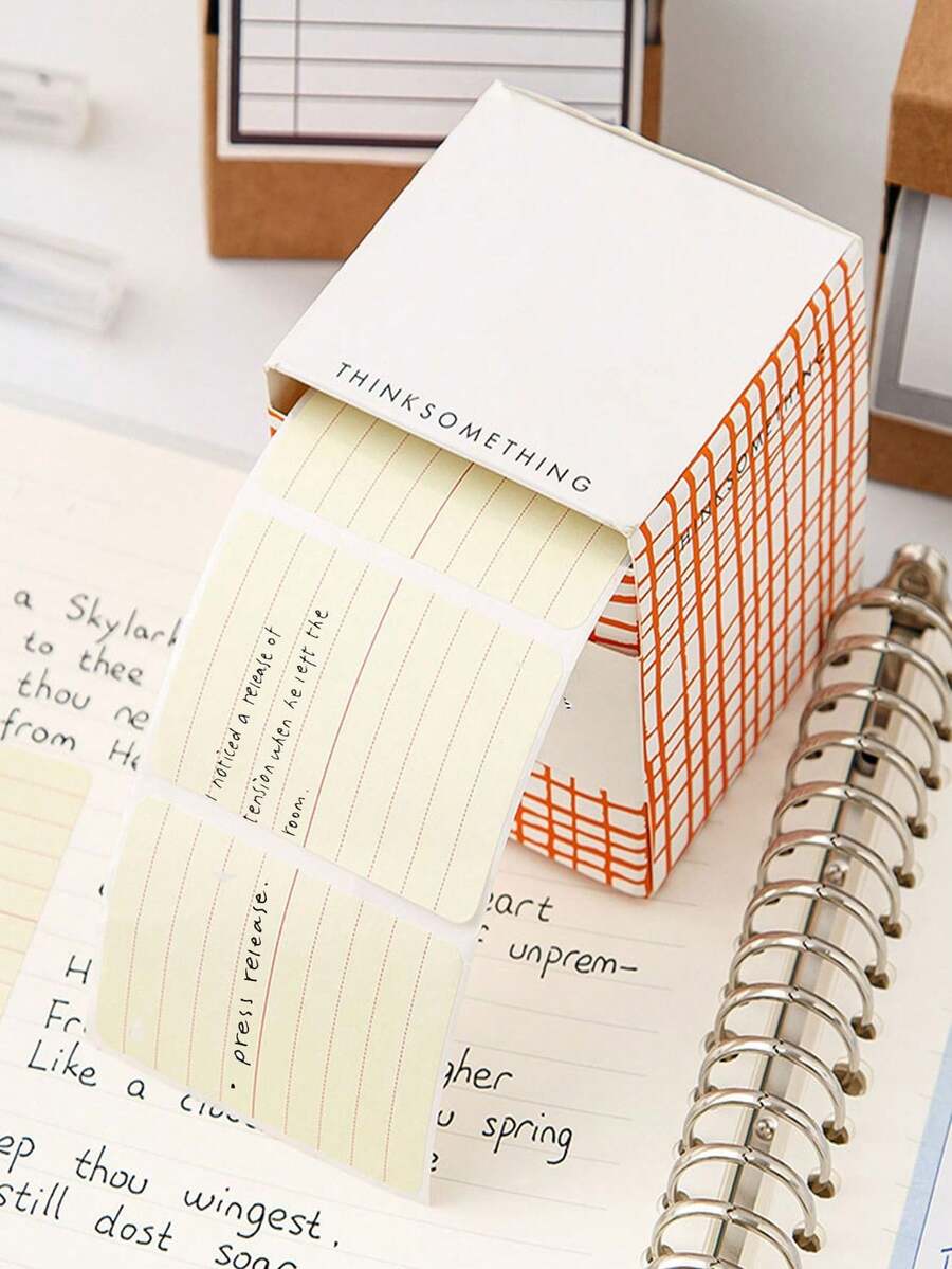 1 Set/100 Hojas/Caja Notas Adhesivas Desplegables DIY para Estudiantes, Utilizadas para Pegar y Corregir Errores, con Caja de Embalaje y Papel de Etiqueta