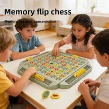 Children's Multi-Function Brain Development Board Game Gift Set 6-In-1 Pop-Up Scoring Competitive Game Color Recognition Logic Reasoning Puzzle Toy Parent-Child Memory Flip Matching Interactive Desktop Educational Tool To Train Children's Observation Reaction And Concentration - Multicolor - View 7
