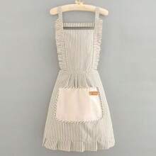 1pc Premium Kitchen Apron, Sweet Style, Workwear, Suitable For All Seasons Cooking, H-Shaped Wide Strap Apron, Unisex, With 2 Pockets, Suitable For Chef Cooking, Gardening, BBQ, Cafe, Painting, Baking - Multicolor - View 14
