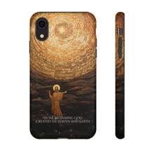 Génesis 1:1 En el Principio Funda para   Galaxy con Ícono de Mosaico Bizantino Cristiano Ortodoxo  HONOR  OPPO - Multicolor - Ver 3