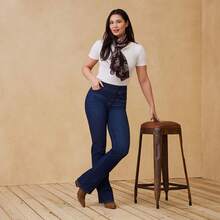 Signature by  Strauss & Co. Gold Label Corte de Bota Totalmente Moldeador Jeans Mujer - Point Bonita 5d - Ver 5