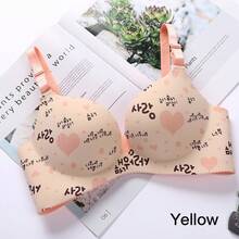 Sujetador sin aros de acero para mujer, tipo push-up, sin costuras, con estampado floral, ropa interior sexy. - Flor blanca - Ver 11