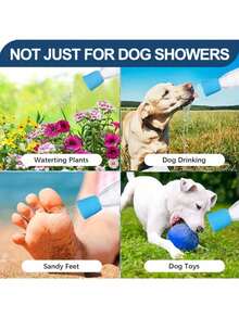 1pc Random Color Innovative Silicone Pet Shower Head, Portable Pet Grooming Spray Nozzle, Multi-Functional Dog Bathing And Outdoor Drinking Accessory, Silicone Shower Head, Dog Shower Spray Nozzle, Outdoor Pet Cleaning Supplies - Multicolor - View 5
