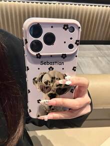 1件客製化寵物肖像與姓名側心3D設計大窗全覆蓋手機殼，相容 iPhone 17ProMax/17Air/16Pro/15/14ProPlus/13/12/11/XS Max/8/7 及 Galaxy S26ULTRA/S25Plus/S24/S23FE/S22/A03S/A05/A10S/A12/A13/A14/A15/A35/A36/A20/A50/A55/A56/M05，精美奢華、極具吸引力的全覆蓋鏡頭防摔保護殼手機配件 - 粉色 - 查看 5