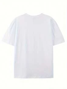 Camiseta Unisex de  de Manga Corta y Cuello Redondo – Ideal para Fiestas, Fresca y Transpirable, Básica para Hombres, Uso Casual Diario, Regalo de Cumpleaños Perfecto - Blanco - Ver 2