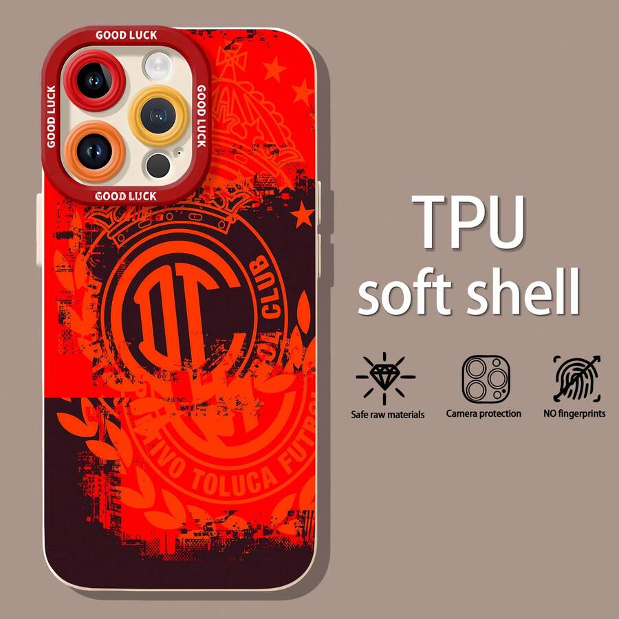 Funda para teléfono con el logo del Toluca FC, compatible con Samsung, Apple, VIVO, OPPO,  y Honor. Fabricada en TPU, protege eficazmente tu teléfono de golpes y caídas. - Blanco - Ver 1