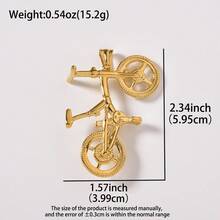 Stainless Steel Personalized Hip-Hop Style 18K Gold-Plated Bicycle Necklace Pendant Suitable For Men Women Daily Wear Street Couple Jewelry - Gold - View 7