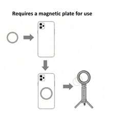 1 buah Dudukan Ponsel Mobil Magnetik Lipat Portabel dengan Tripod, Dudukan Meja, Alas Meja Mini Multifungsi untuk Perjalanan dan Kantor, Tanpa Baterai, Tripod Ringkas, Desain Bergaya - MultiWarna - View 3