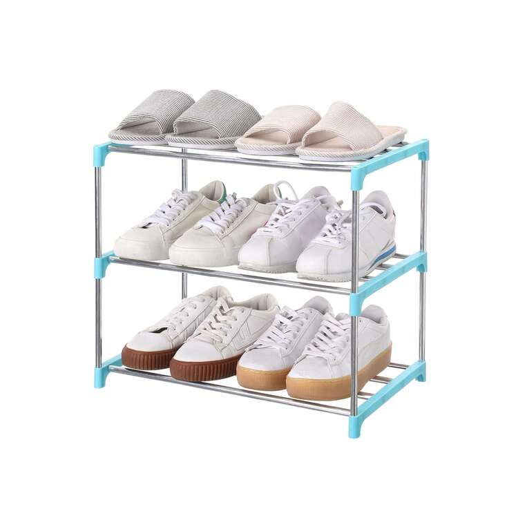 4-Tier Stainless Steel Multi-Layer Shoe Rack, 3/4-Tier Adjustable Storage Shelf - Space-Saving Hallway/Dorm/Balcony Organizer - Rust-Proof Metal Bookshelf/Shoe Rack - Perfect Gift For College Students/City Renters/Moms - Ideal For Housewarming And Back To School - Multicolor - View 13