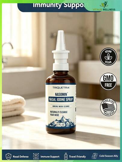 Nasomin  Iodine Formula| Mineral Complex  Spray| 2 Oz Bottle With Sprayer