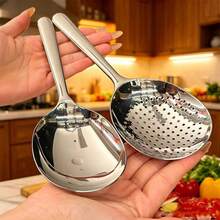 1pc 304 Stainless Steel Soup Ladle, Solid Round Head Deep Bowl Design, Long Smooth Handle, Rust-Resistant , Suitable For Hot Pot, Ramen, Stew, Porridge, Sauce, Soup And More, Dishwasher , Multi-Functional Kitchen Utensil, Suitable For Home Daily Cooking, Restaurant And Banquet Use - View 12