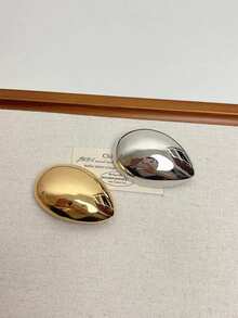 1pc/2pcs Women's Minimalist Metallic Shiny Brooch, Suitable For Dress And Jacket Waist Decoration, Fashionable High-End Accessory - Multicolor - View 5