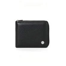 1pc Brown PU Leather Men's Zipper Around Wallet, Compact Bifold Card Holder With Metal Logo, For Daily Use - Multicolor - View 6