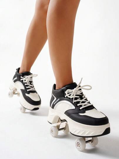 New Kids' Sports Shoes Roller Shoes Boys' Wheel Shoes Girls' Sports Shoes Roller Shoes Skating Shoes 8-Wheel Kids' Shoes Wheel Shoes