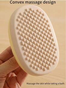 1pc ABS Dry Body Brush, Non-Slip Soft Bristle Exfoliating Bath Brush, Wet/Dry Use Exfoliator, Cleaning Brush, Replaceable Sandcloth, Dual Coarse/Fine Brushes, Deep Exfoliation, Body Cleansing, Ergonomic Design, Comfortable Grip, Bumpy Massage Design, Skin Massage, Deep Body Cleansing Lotion - Multicolor - View 2